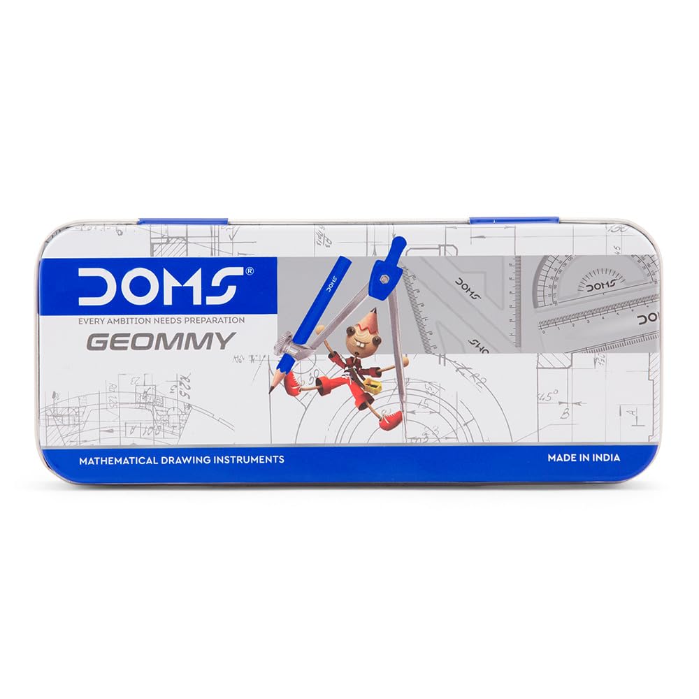 Doms Geommy Mathematical Drawing Instrument Geometry Box, Pack of 1 (DM8425)